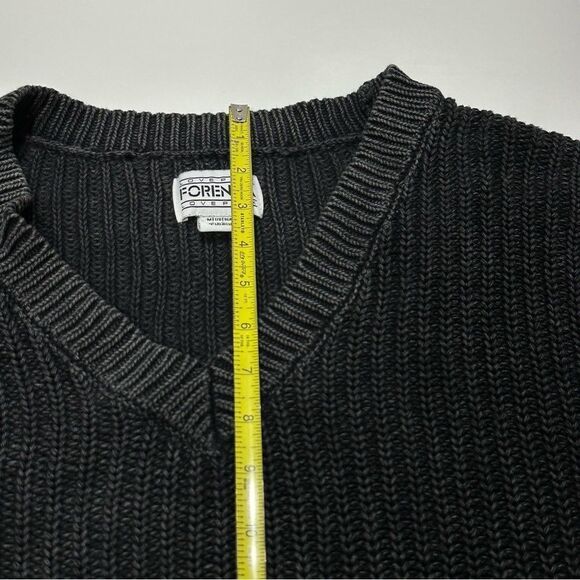 Love Pink Forenza Cropped Sweater Chunky Knit Sweater Grey V Neck M - Picture 6 of 10